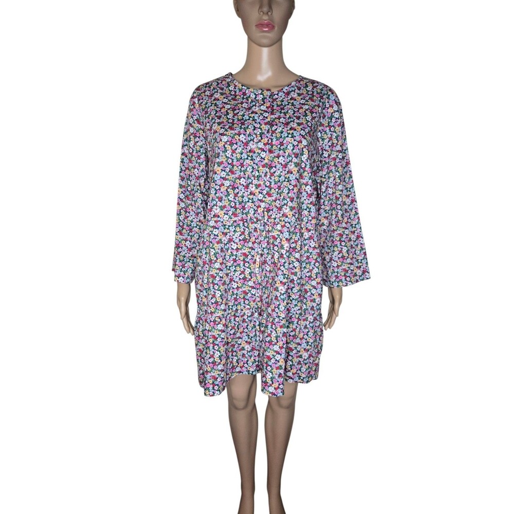 NWOT Pomander Place Lucy Womens Multi Floral Cotton Summer Dress Sz M
